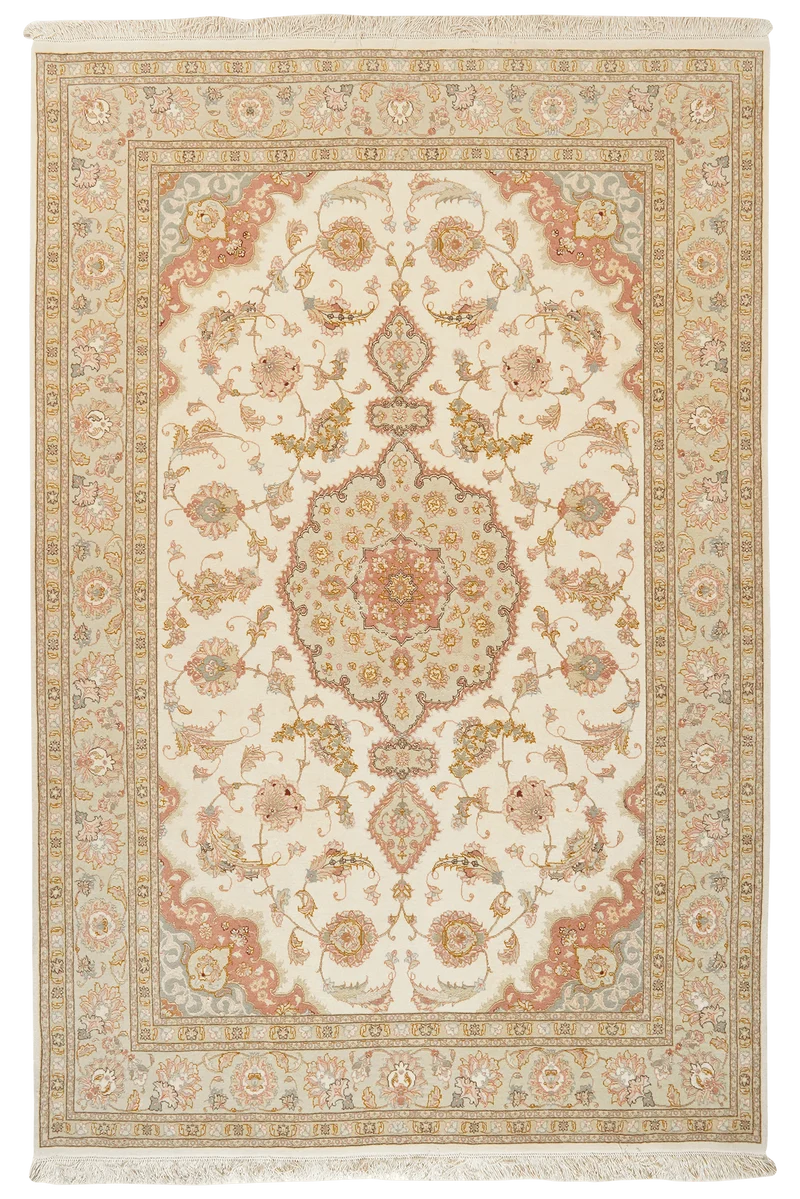 Tabriz 50 Raj · Handgeknüpft – Beige, 249x163 cm