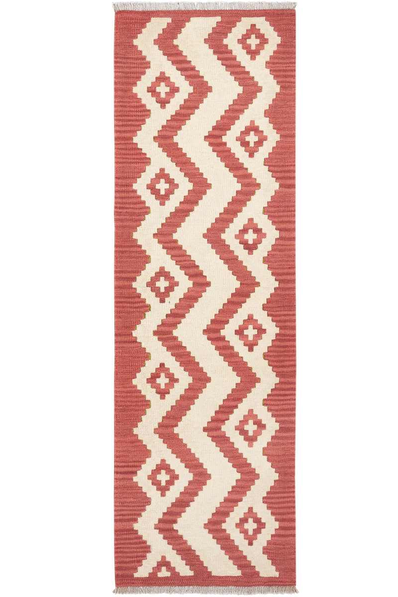 Kelim Gashgai · Handgewebt – Beige, 202x61 cm