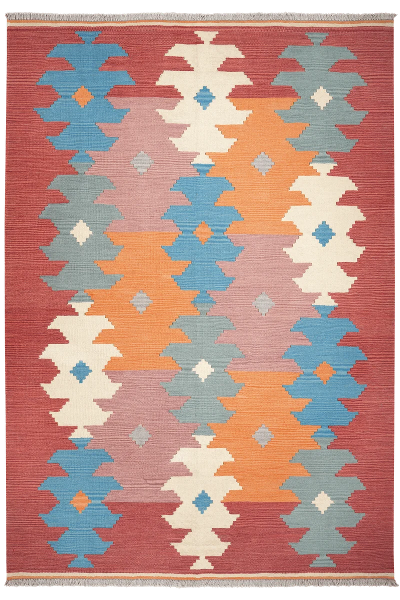 Kelim Gashgai · Handgewebt – Bunt, 242x169 cm