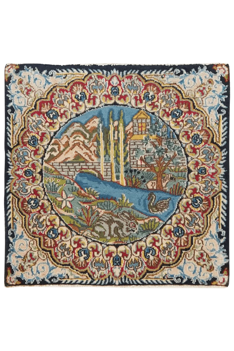 Kirman · Handgeknüpft – Bunt, 53x53 cm
