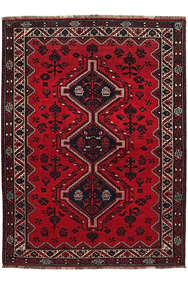 Gashgai · Handgeknüpft – Rot, 214x159 cm
