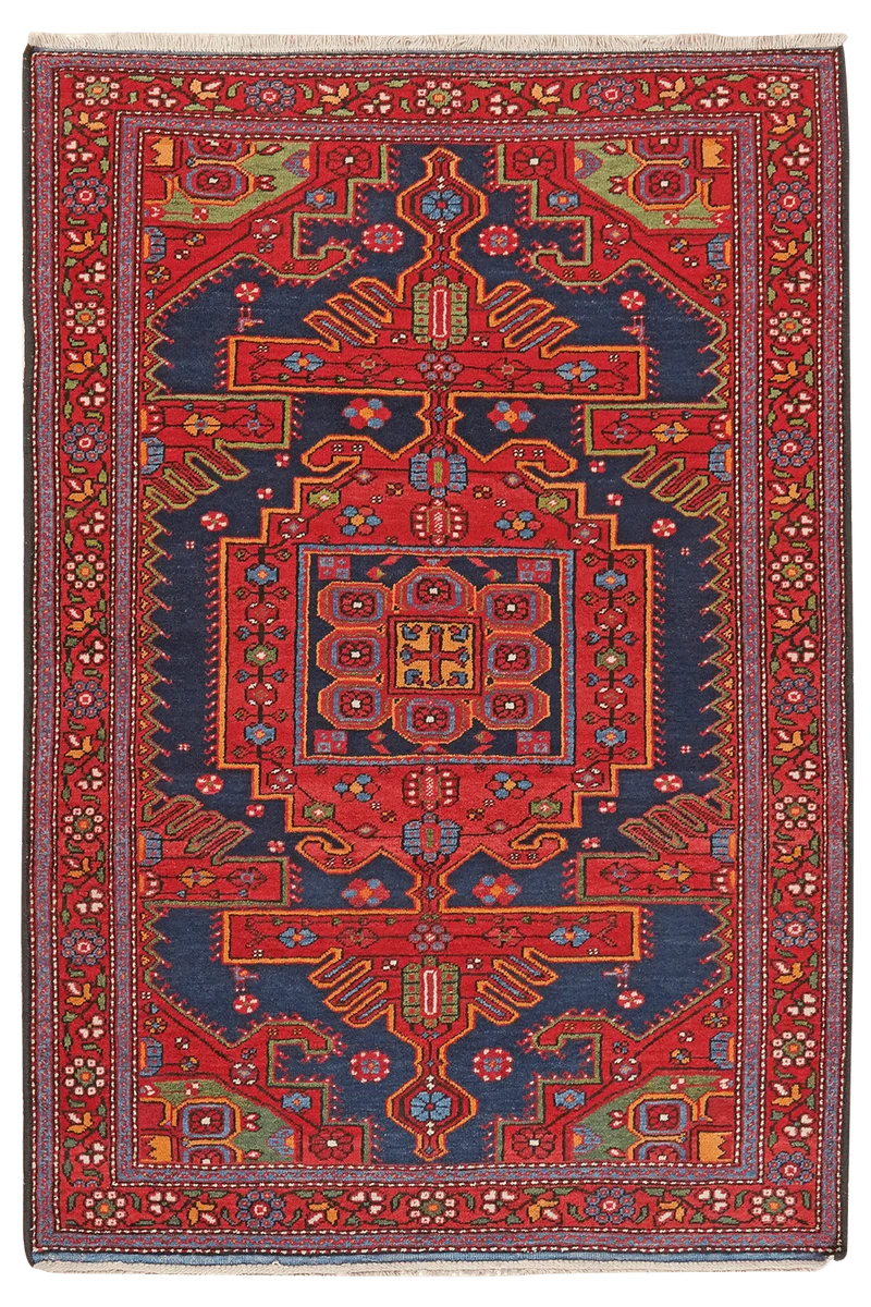 Mahabad · Handgeknüpft – Blau, 195x130 cm