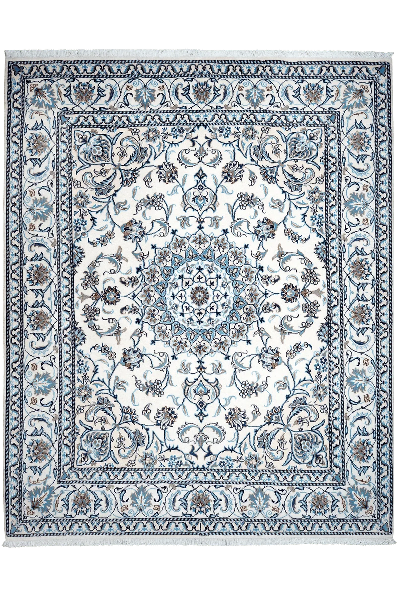 Nain 12La · Handgeknüpft – Beige, 241x193 cm