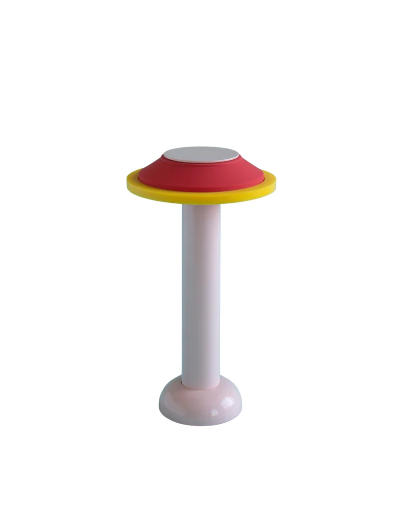 Portable Lamp "PL 2.02" by SOWDEN in Pink Red Yellow Color