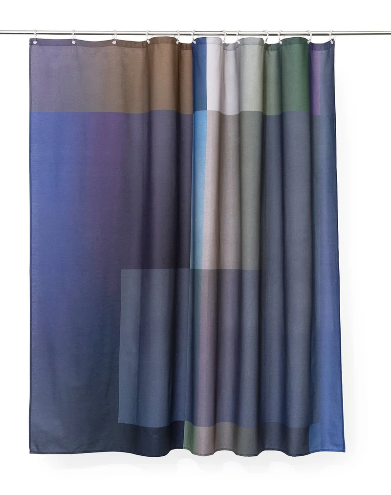 Artist Cotton Shower Curtain "Collage Two" by Céline Cornu