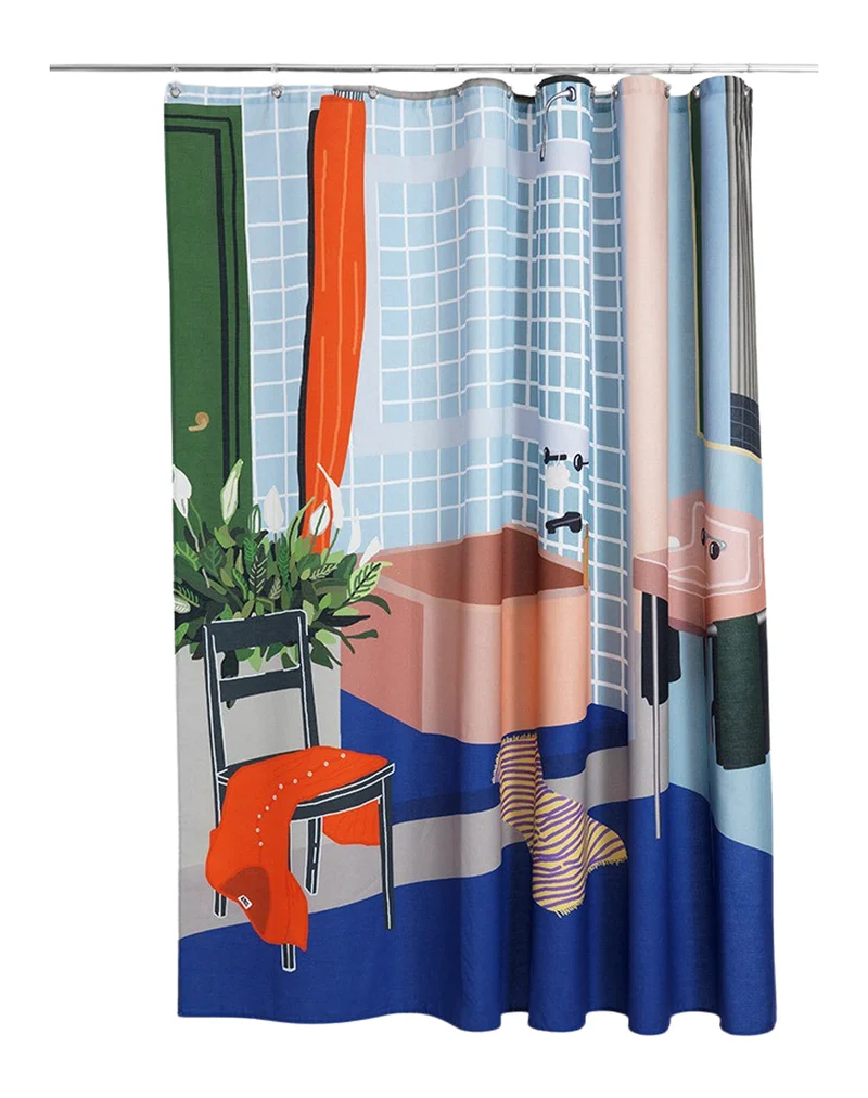 Artist Cotton Shower Curtains "The Bathroom" by Sophie Probst