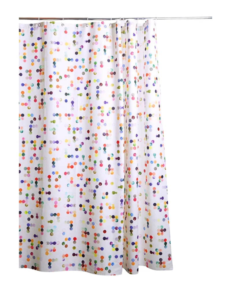 Cotton Shower Curtain "Dotty" by Sophie Probst