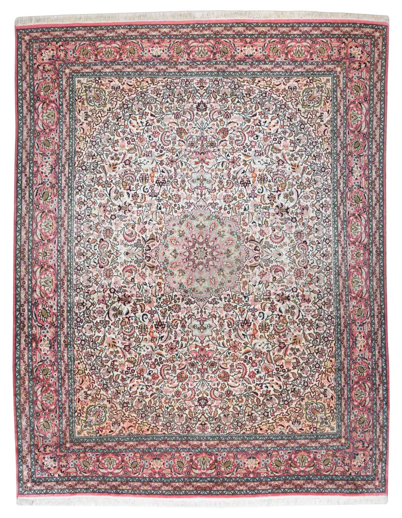 Kaschmir Teppich aus merzerisierter Baumwolle | 310 cm x 243 cm | Nr. Z-4347