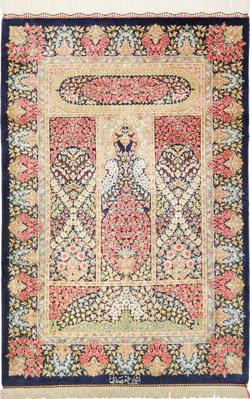 Ghom aus reiner Seide | 90 x 60 cm | Nr. 12-271436