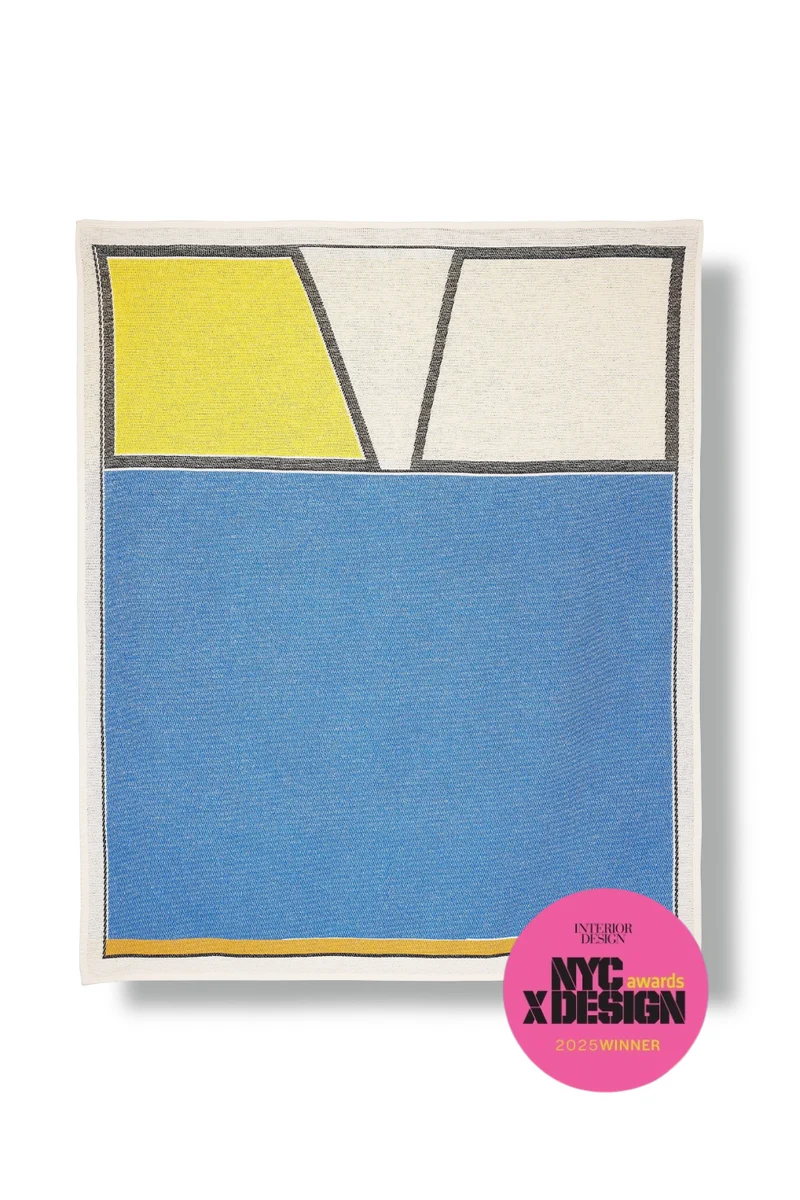Cotton Blanket "Too Blue" by Emily Nam