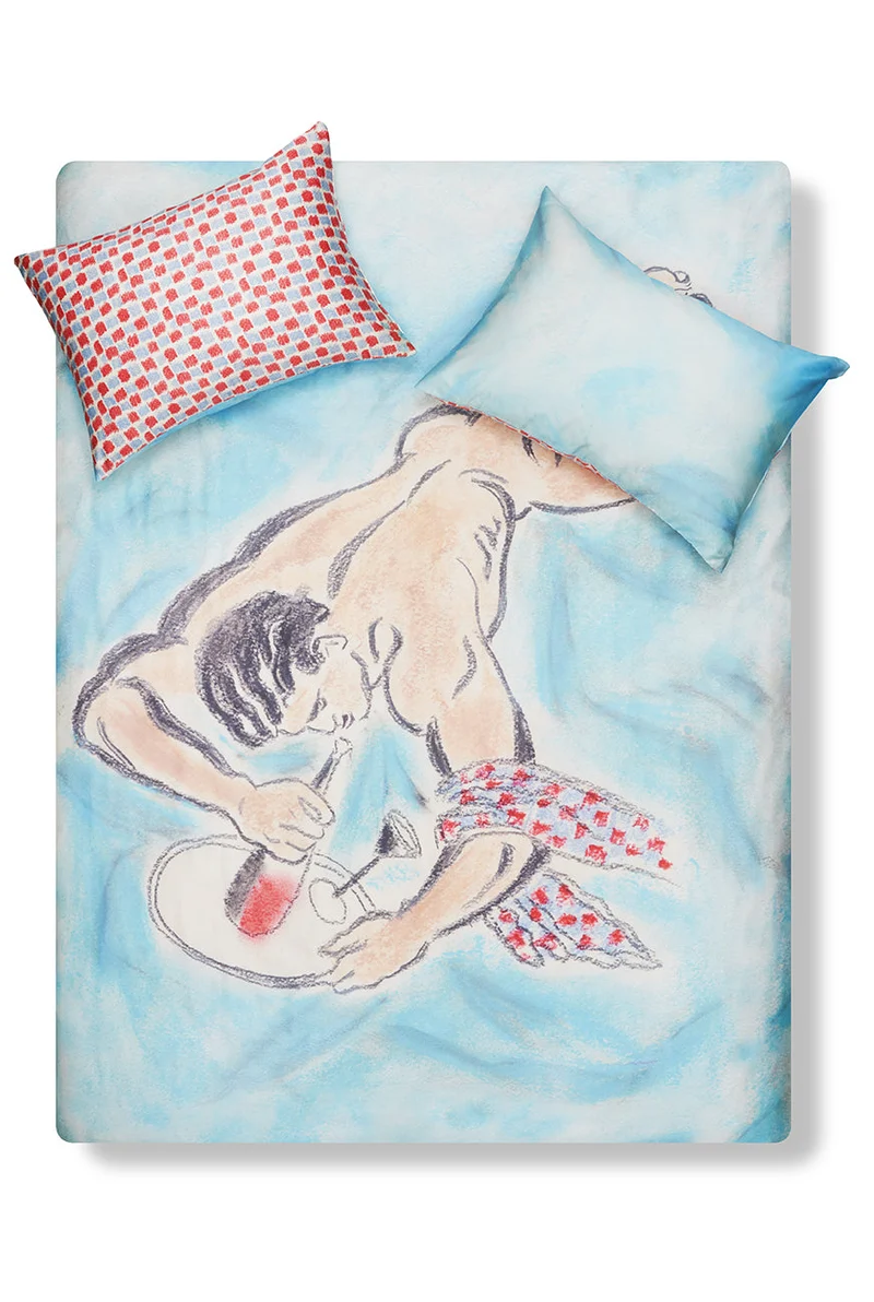 Artist Bedding "Beschwipster Jüngling" by Ursula Rodel & Landesmuseum