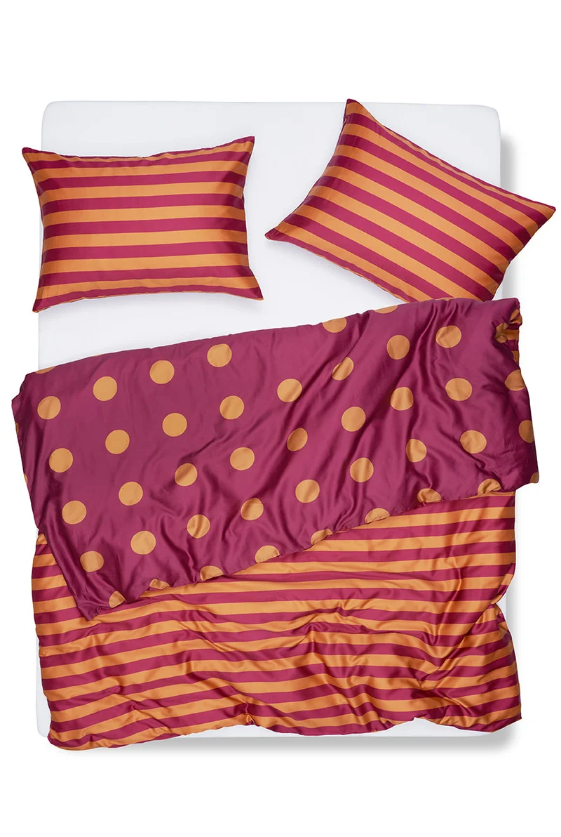 Artist Bedding Collection "Polka Stripe Burnt Orange" by Michele Rondelli