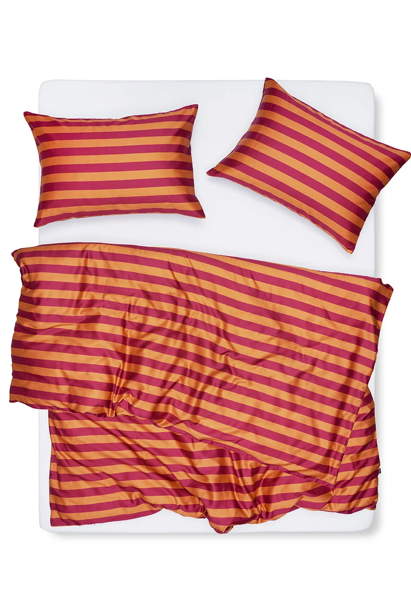 Artist Bedding Collection "Stripe Savvy Burnt Orange" by Michele Rondelli