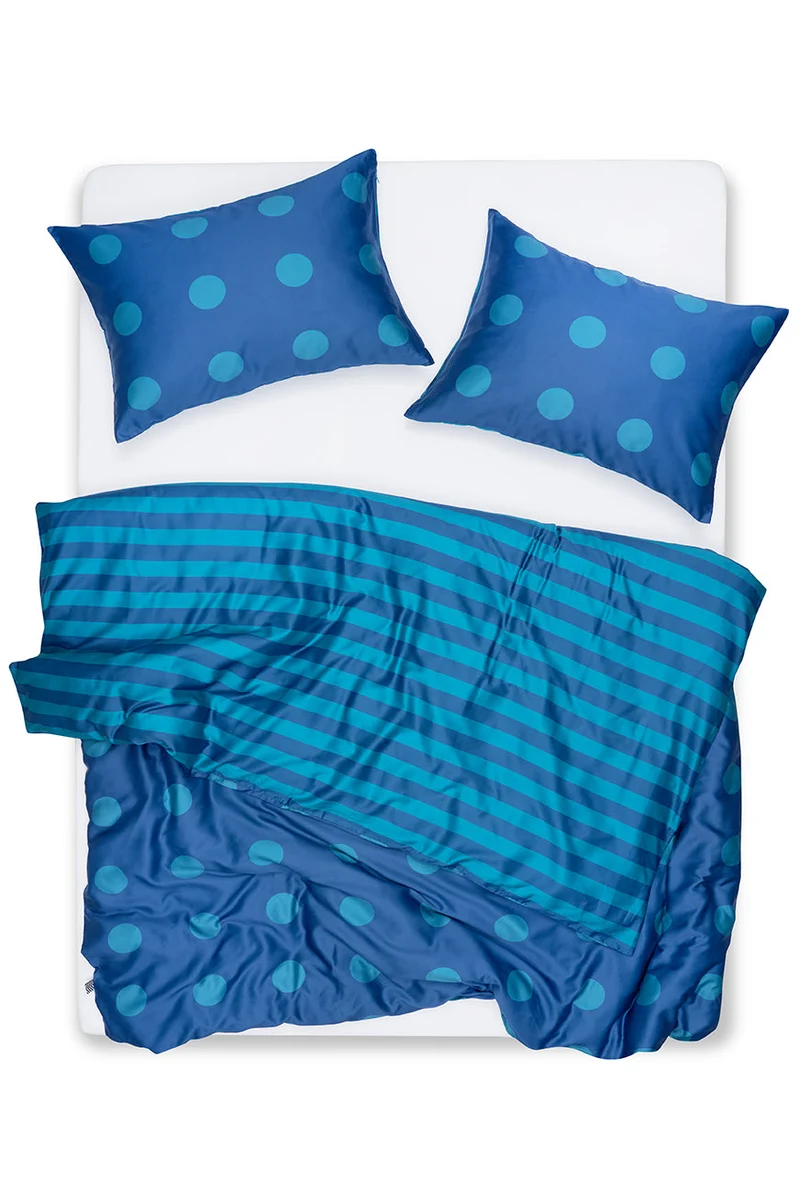 Artist Bedding Collection "Polka Stripe Petrol" by Michele Rondelli
