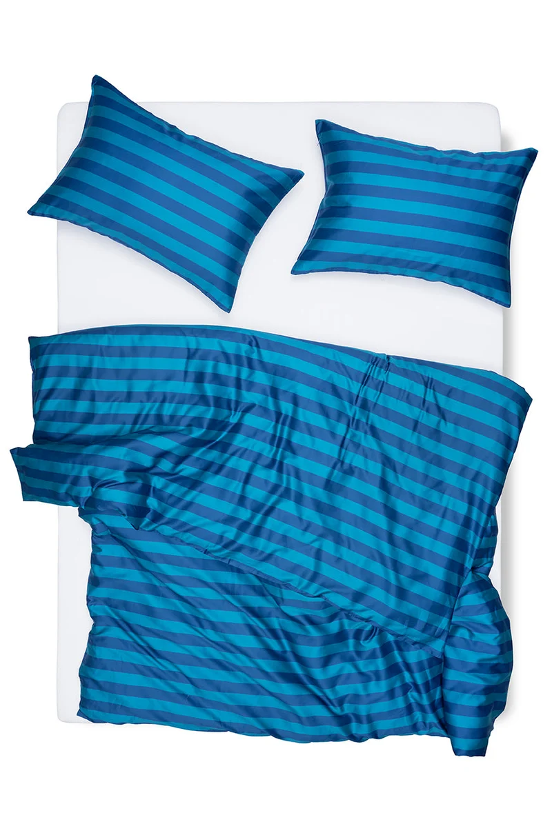 Artist Bedding Collection "Stripe Savvy Petrol" by Michele Rondelli