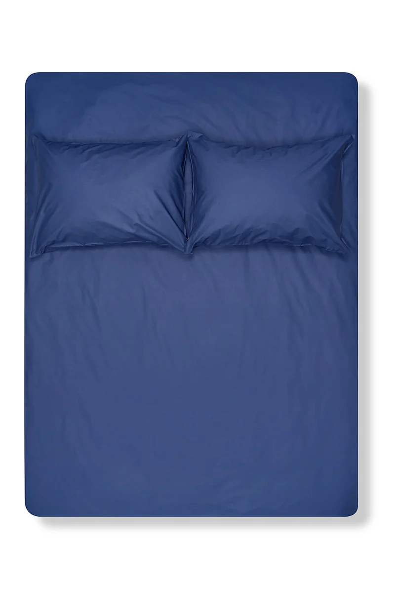 Pima Cotton Percale Bedding in Marine Color