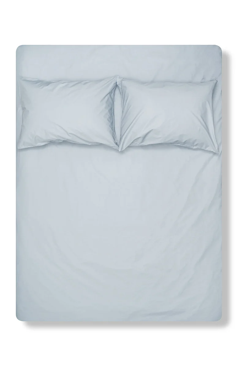 Pima Cotton Percale Bedding in Powder Blue Color