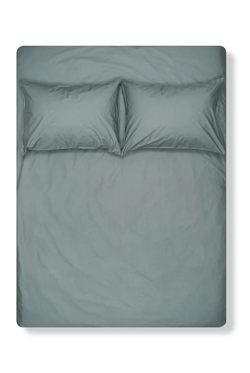 Pima Cotton Percale Bedding in Petrol Color
