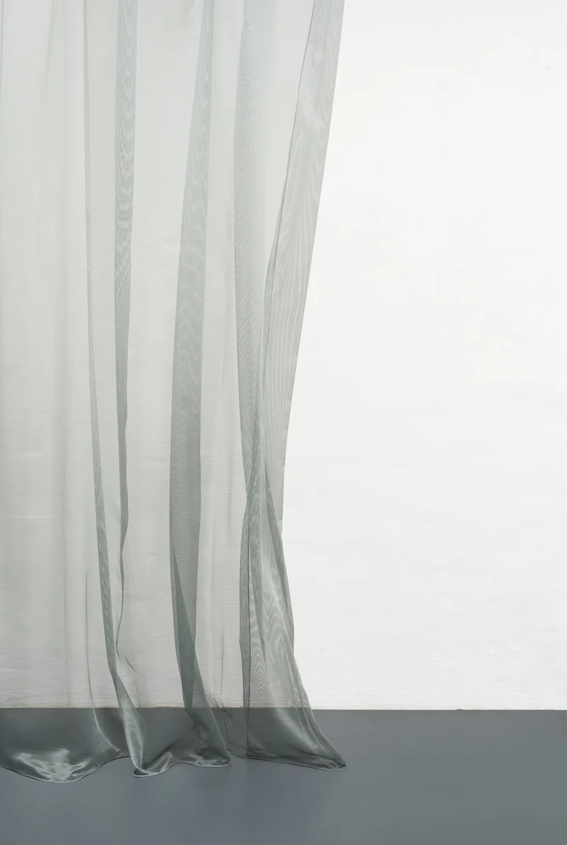 Metallic Sheer Curtains "Glamorous" in Slate Grey Color