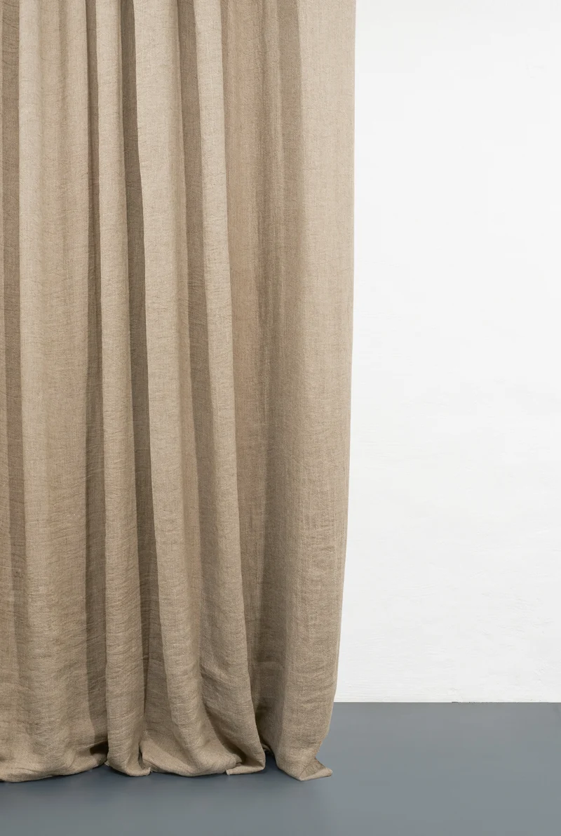 Heavy Linen Curtains "Maximus" in Olive Green Color