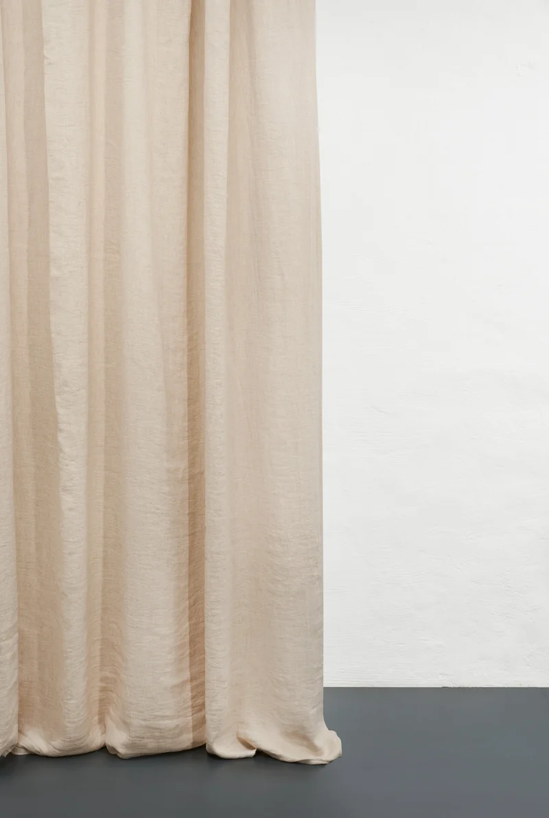 Heavy Linen Curtains "Maximus" in Linen White Color