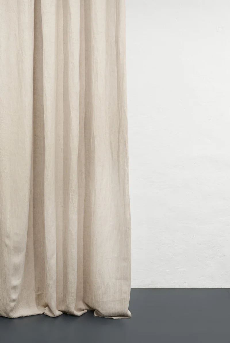 Heavy Linen Curtains "Maximus" in Light Grey Color