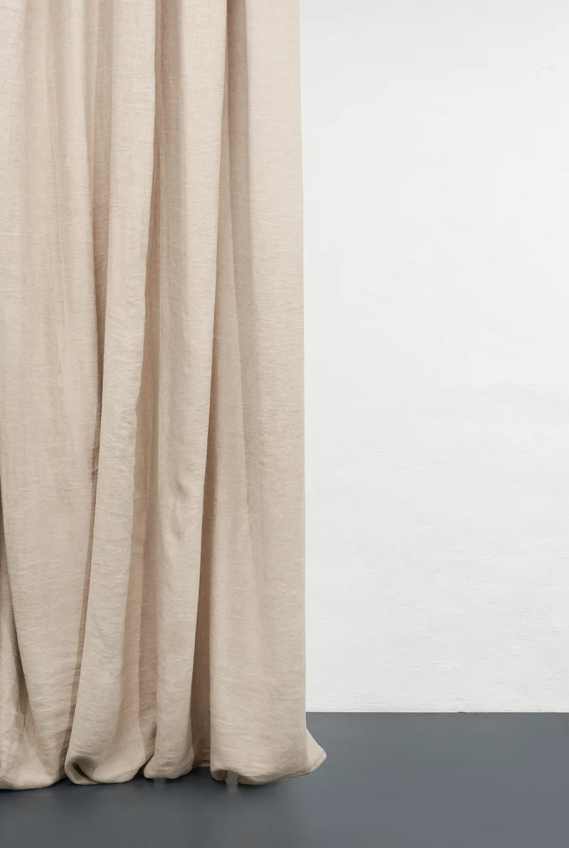 Heavy Linen Curtains "Maximus" in Beige Color