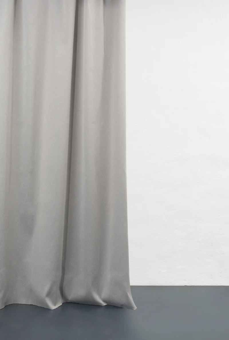 Blackout Curtains Twill Weave in Light Grey Color