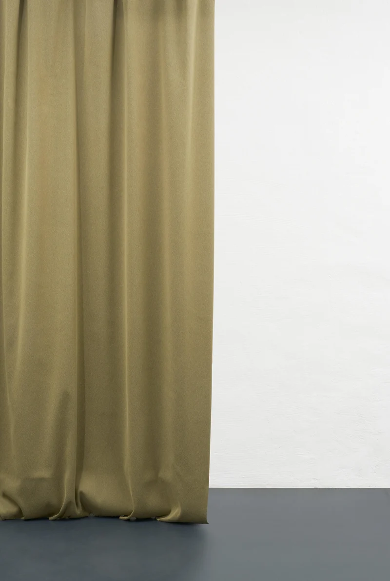 Blackout Curtains Twill Weave in Green Color
