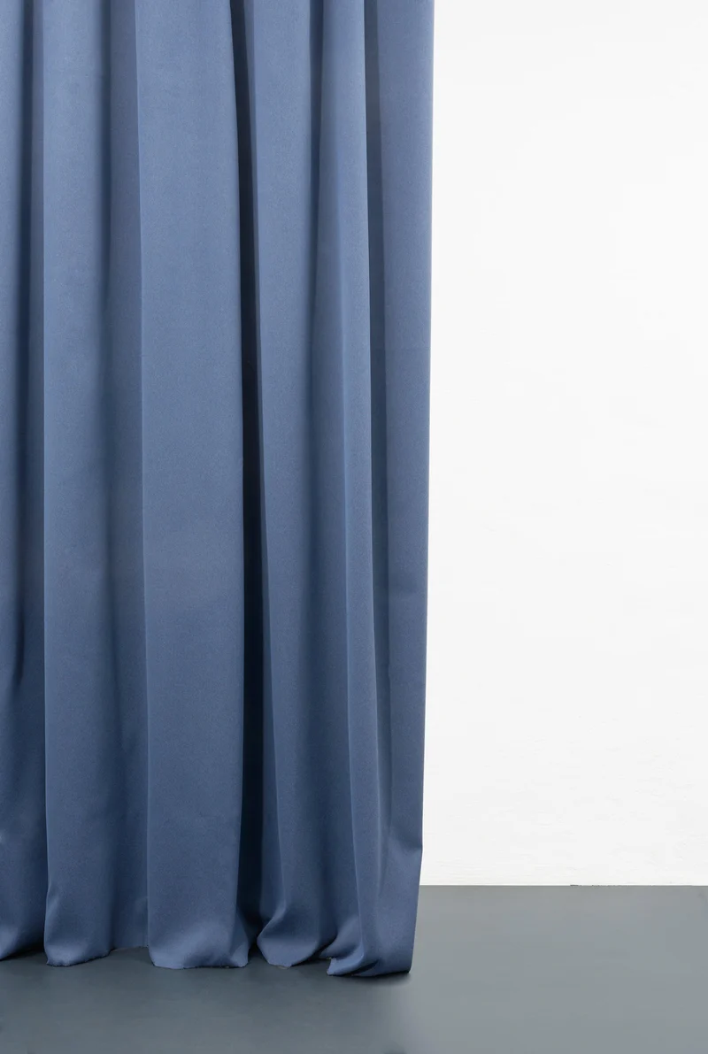 Blackout Curtains Twill Weave in Denim Color