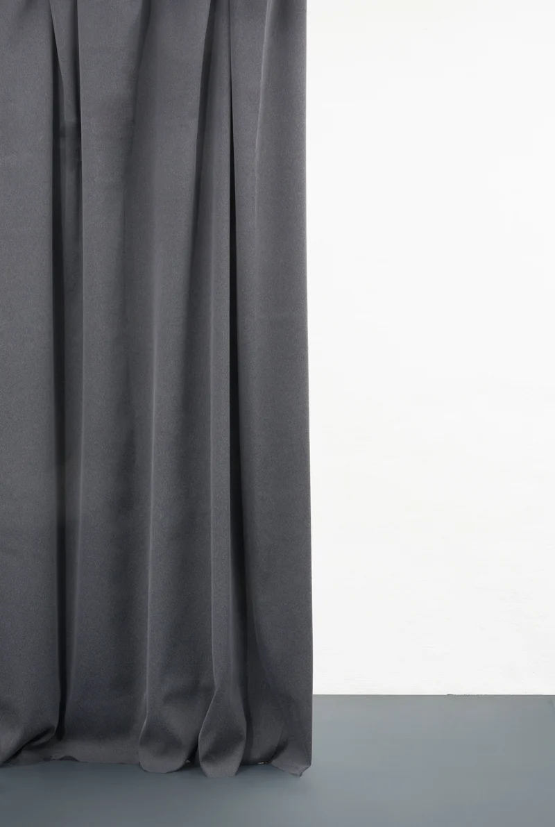 Blackout Curtains Twill Weave in Ash Grey Color