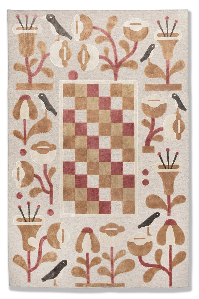 Wool & Bamboo Silk Rugs and Carpet "Seasonal Garden" by Jacco Bunt