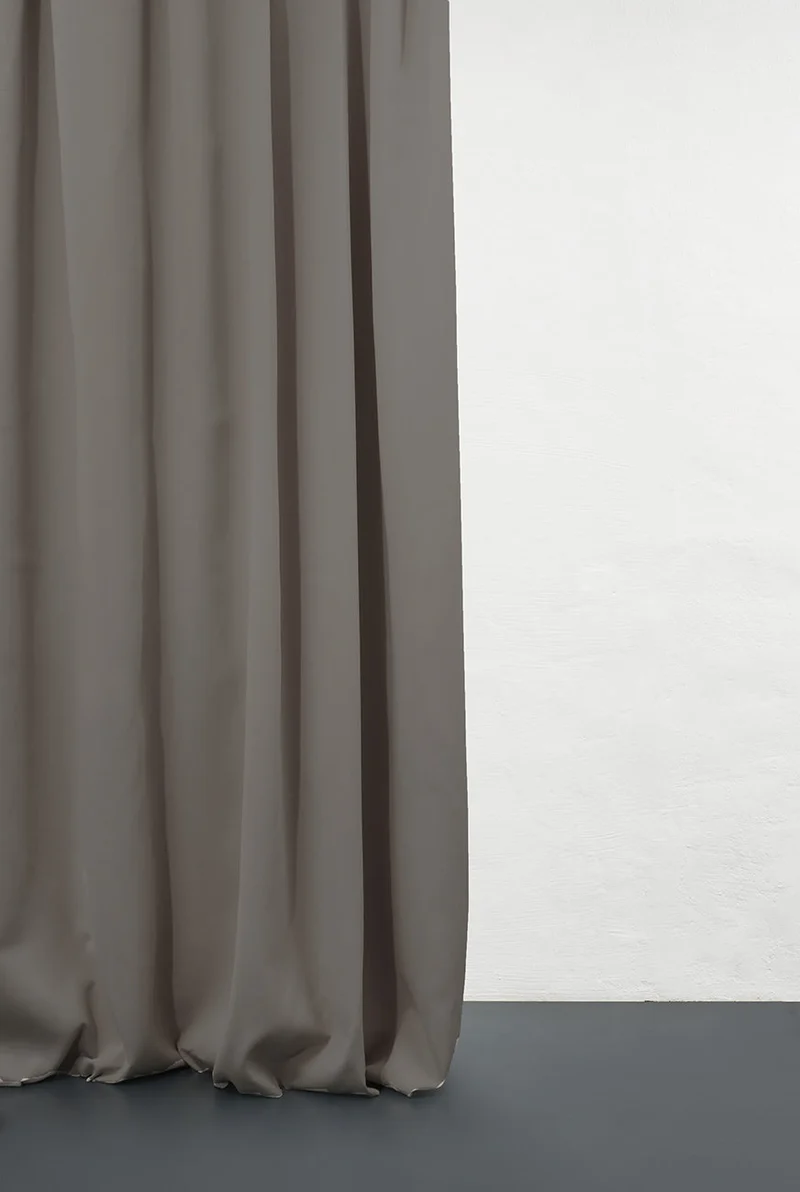 Dimout Curtains "Groovy Corduroy Weave" in Marsh Brown Color