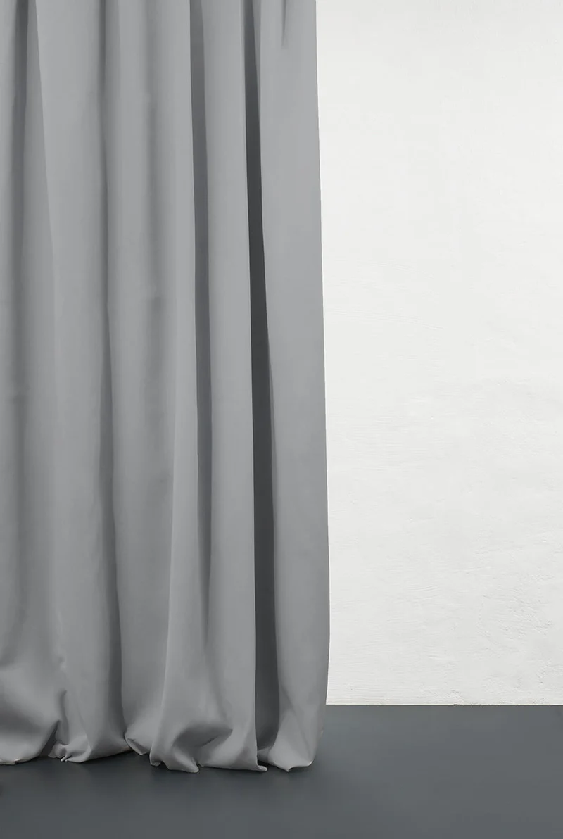 Dimout Curtains "Groovy Corduroy Weave" in Light Grey Color
