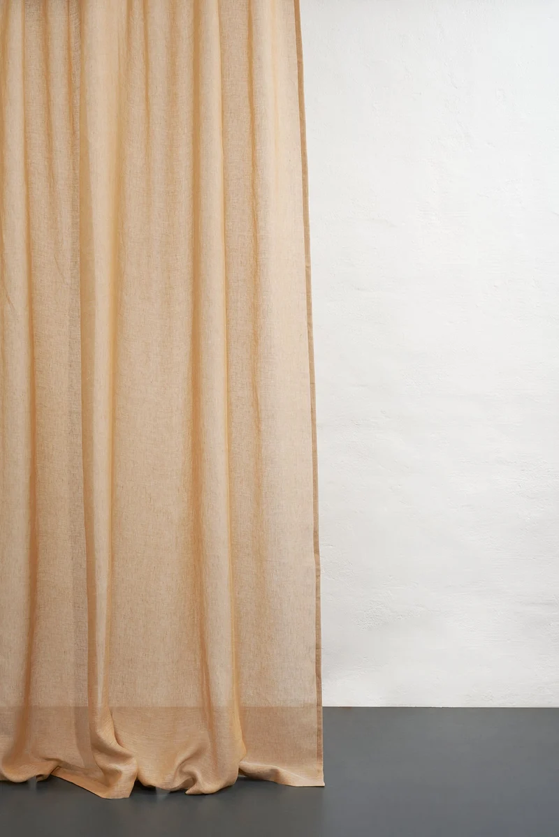 Linen Curtains in Curry Color