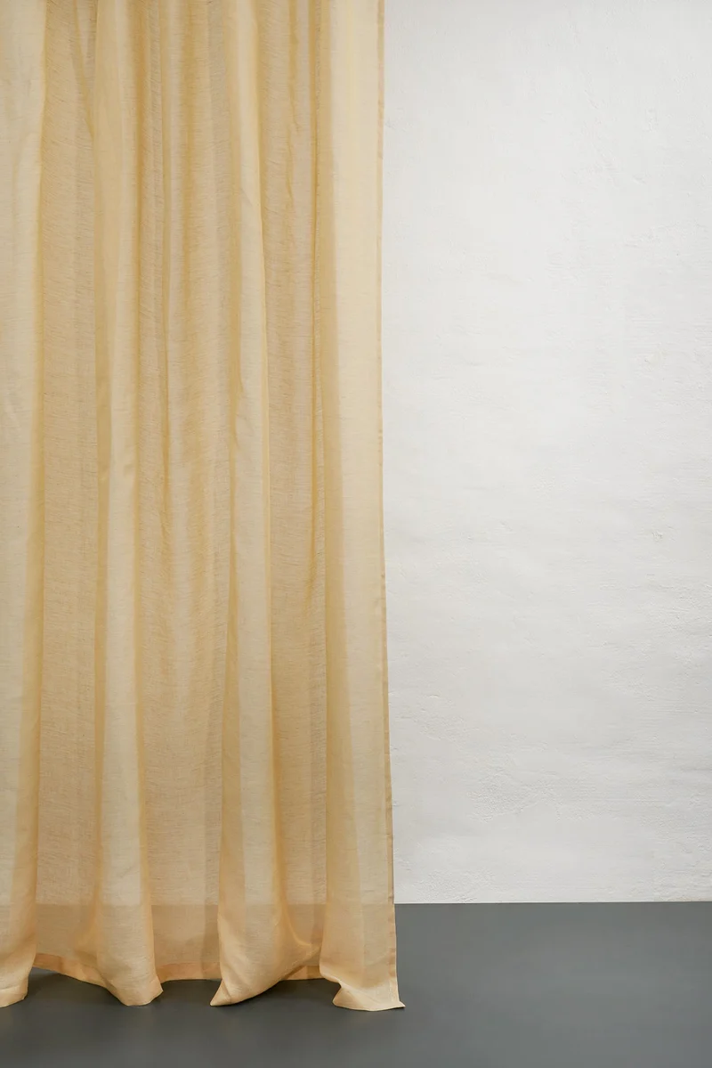 Linen Curtains in Corn Yellow Color