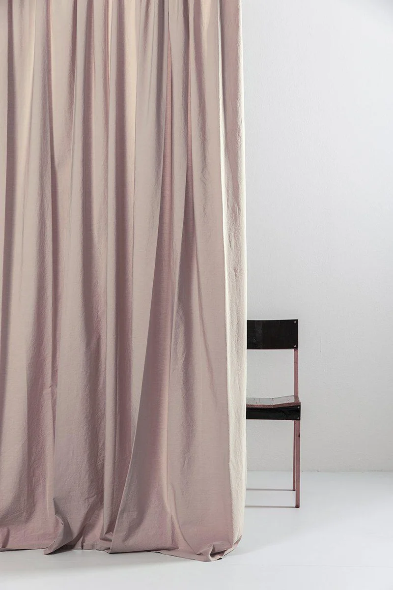 Egyptian Cotton Curtains in Rose Color