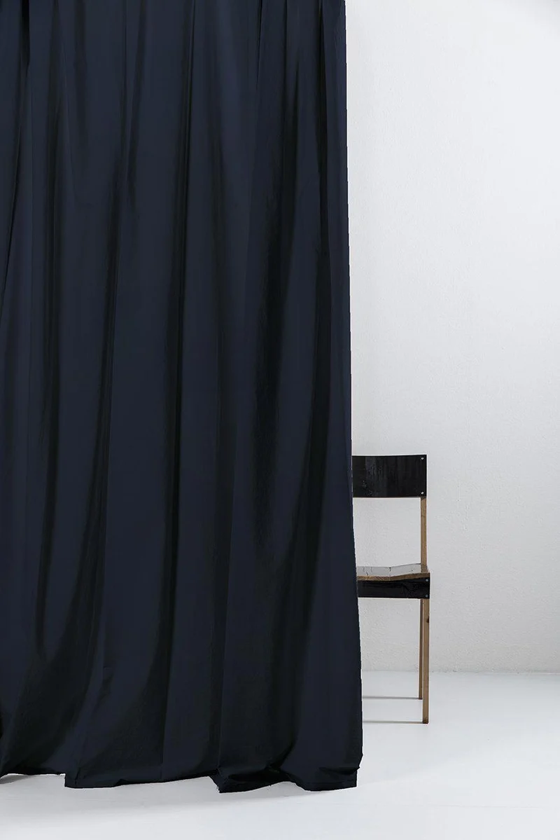 Egyptian Cotton Curtains in Indigo Color