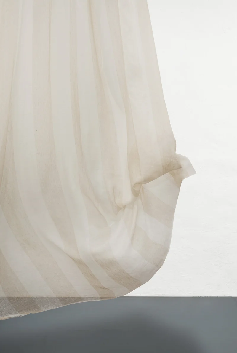 Linen Curtains "Hilma" Cheesecloth Weave in Stripe