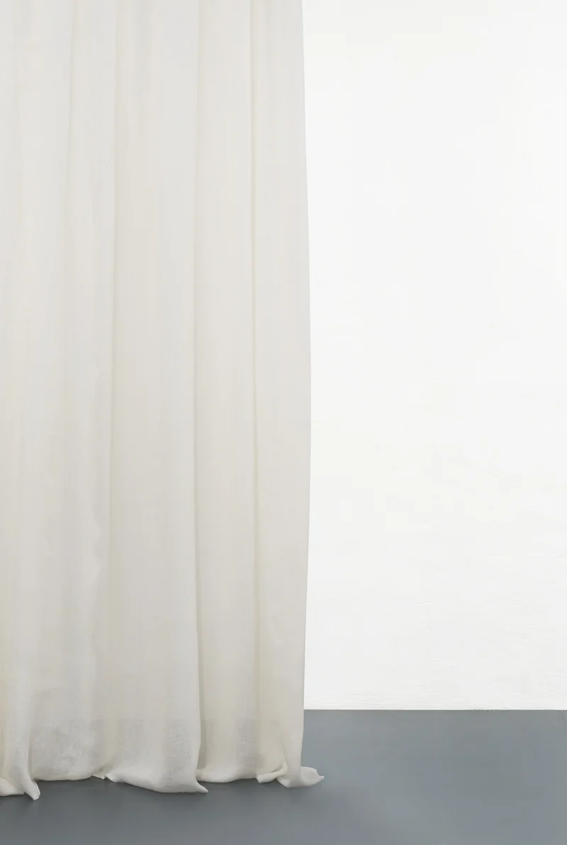 Midweight Linen Curtains "Hilde" in White Color