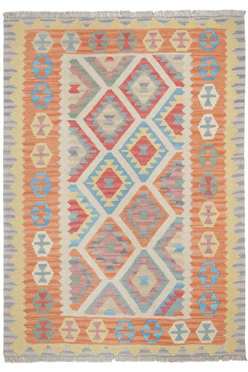 Kelim Gashgai · Handgewebt – Beige, 182x126 cm