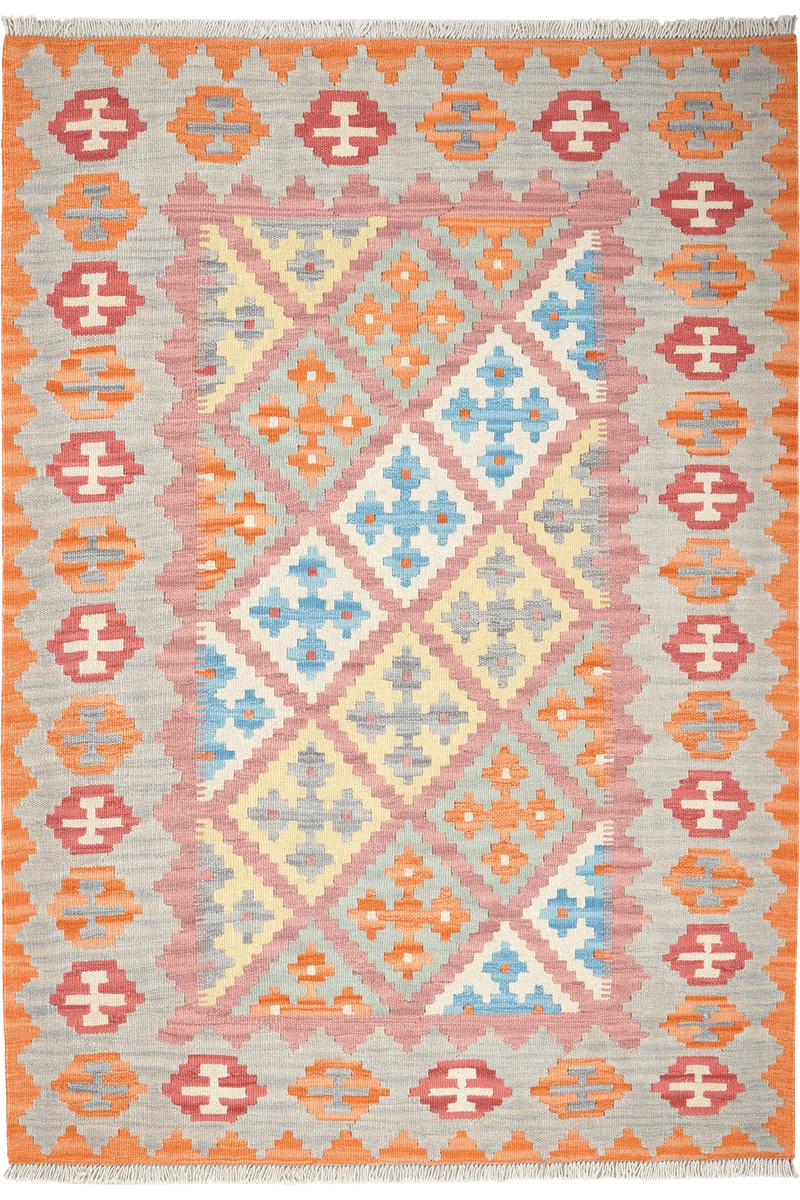 Kelim Gashgai · Handgewebt – Rosa, 181x127 cm