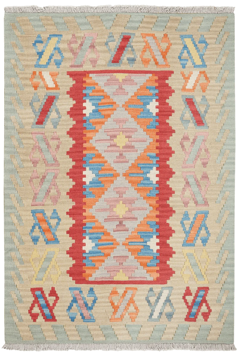 Kelim Gashgai · Handgewebt – Rot, 158x107 cm