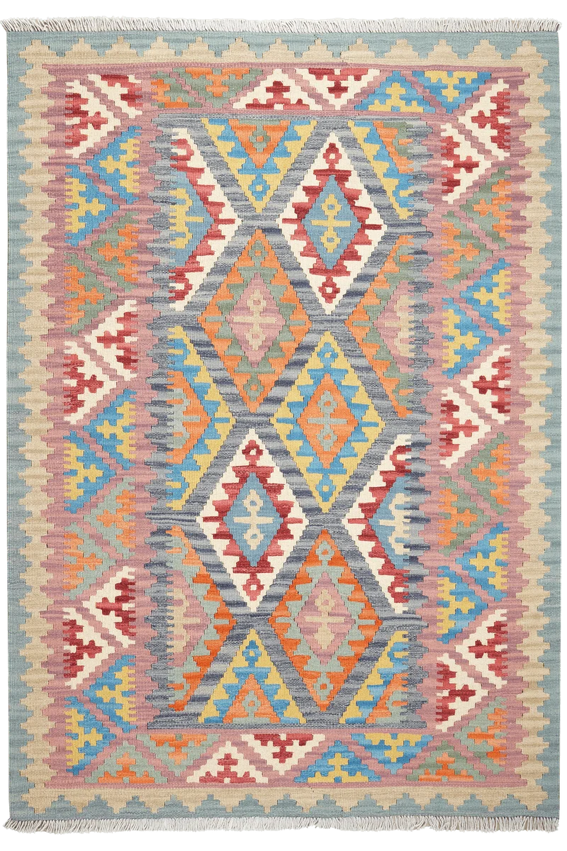 Kelim Gashgai · Handgewebt – Blau, 180x126 cm