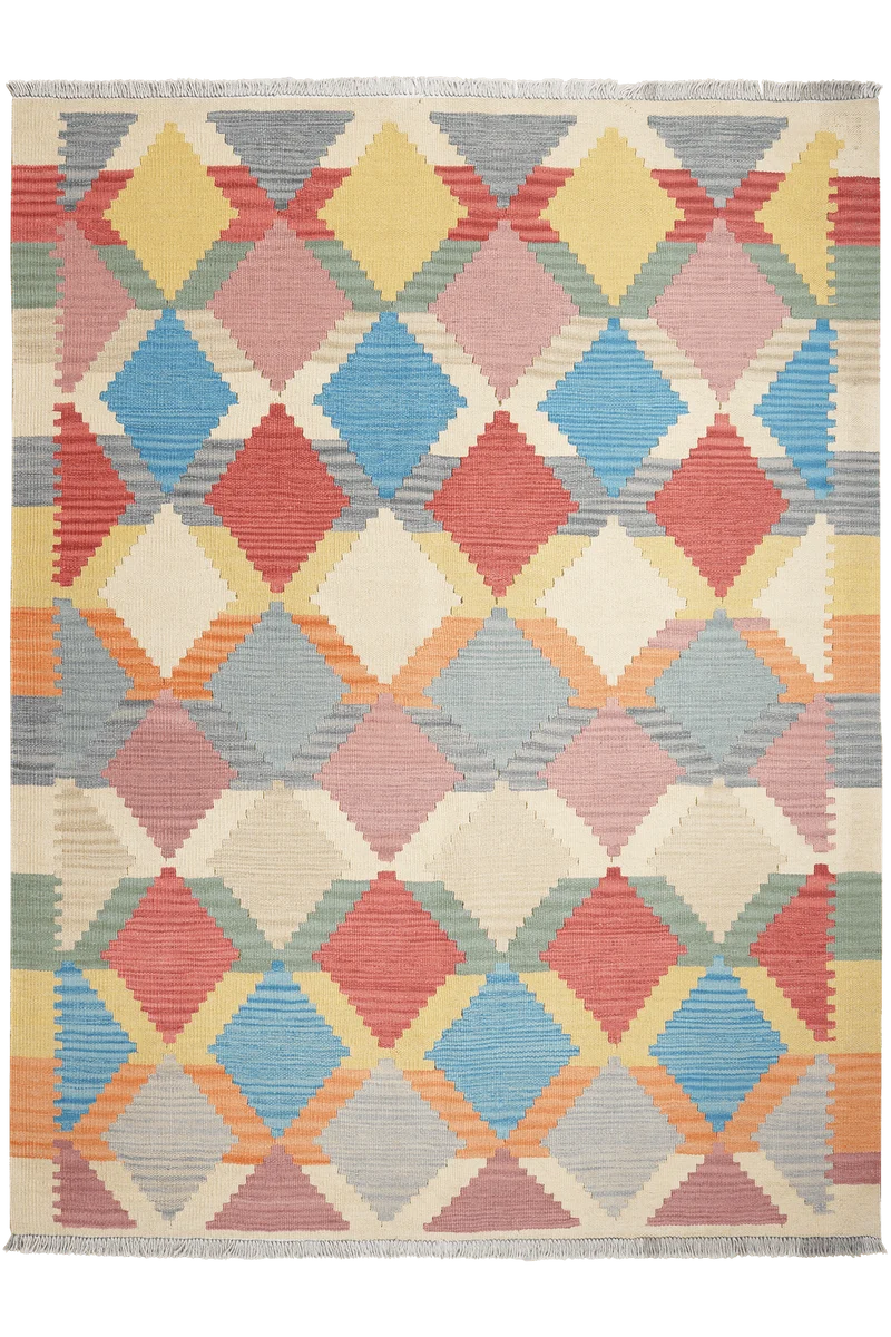 Kelim Gashgai · Handgewebt – Bunt, 203x153 cm