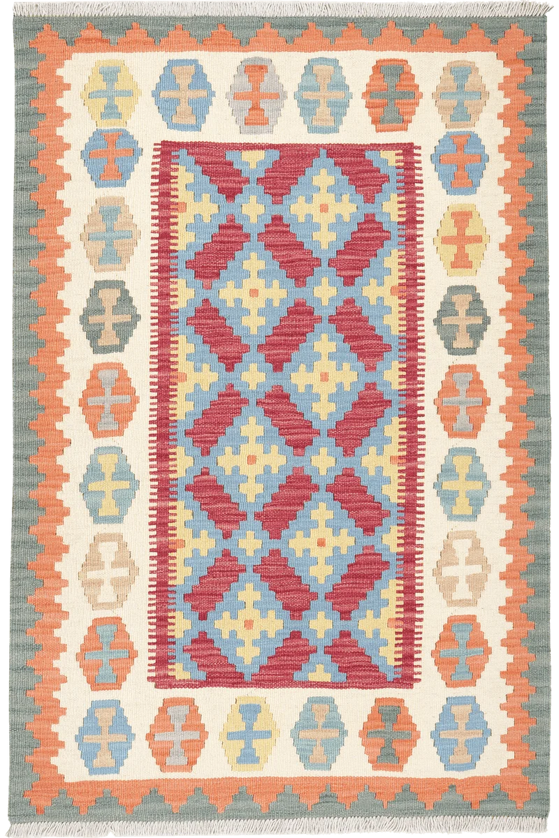 Kelim Gashgai · Handgewebt – Blau, 151x101 cm