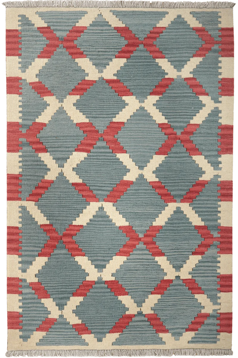Kelim Gashgai · Handgewebt – Blau, 157x101 cm