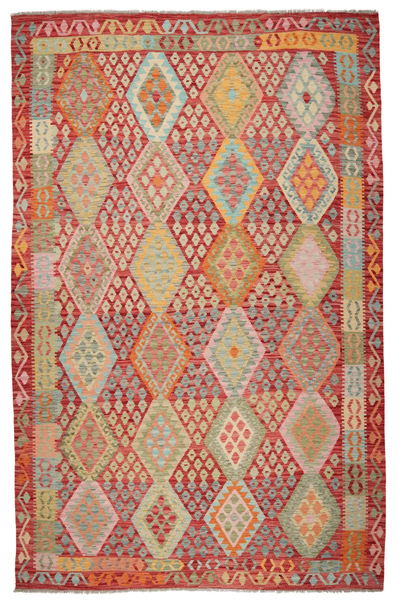 Kelim · Handgewebt – Bunt, 308x206 cm