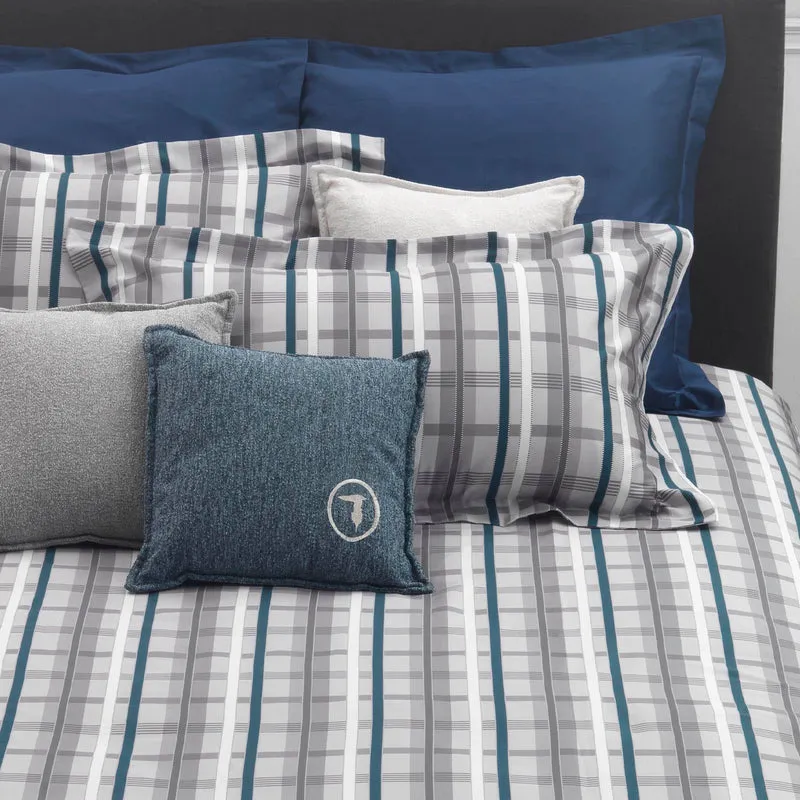 Completo Lenzuola light tartan Moderno in Raso di cotone