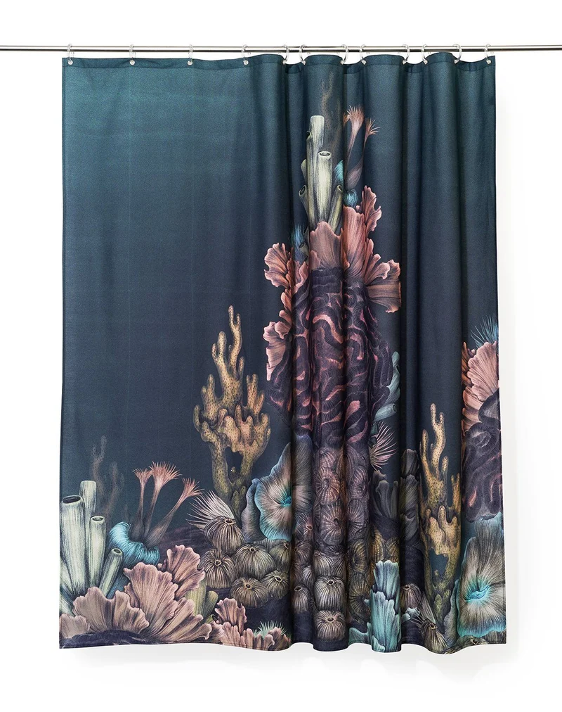 Artist Cotton Shower Curtain "The Aquarium" by Karina Eibatova